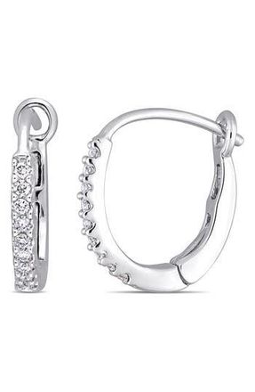 Delmar Diamond Hoop Earrings - 0.14ct. in Silver at Nordstrom Rack