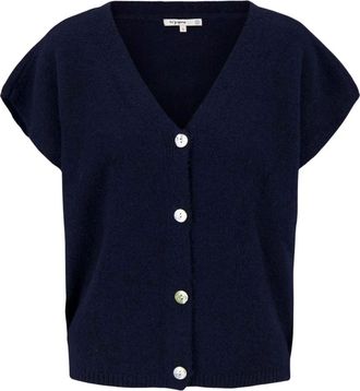 Zusss Truien & Vesten, Dames, Blauw, XL, Wol, Gilet