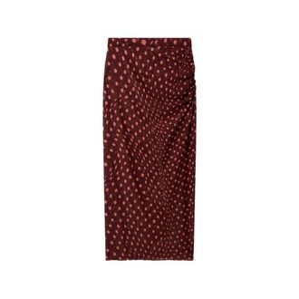 Stella McCartney Stella McCartney, Midi Skirts, female, Red, Size: XS Polka Dot Long Skirt