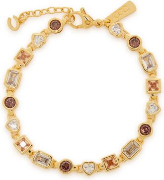 Cernucci Cernucci Crystal-embellished 18kt Gold-plated Bracelet - 8 (3XL)