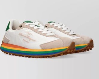 Ferragamo textile low-top sneakers