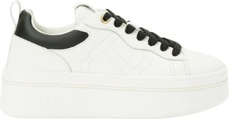Twinset Witte Hedendaagse Sneaker met Plateauzool - Dames - Sneakers - Wit - 37 EU - Leer - Schoenen