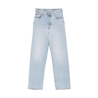 Levi's Straight Jeans, female, Blue, Size: W30 Ribcage Straight Ankle Jeans