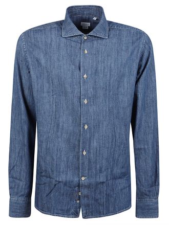 Orian Denim-Like Slim-Fit Long Sleeve Shirt