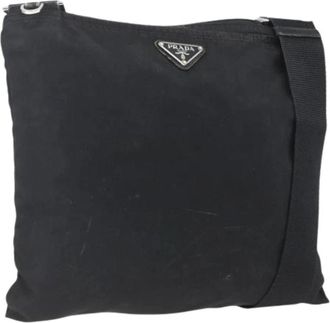 Prada Pre-owned Nylon Cross Body Bag - Dames - Vintage Schoudertas - Zwart - ONE Size - Nylon - Vintage