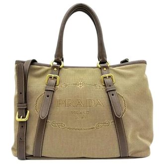 Prada Pre-owned Vintage Tote Bag - Pre-owned - Mujer - Beige - ONE SIZE