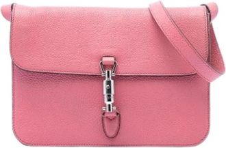 Gucci Pre-owned Jackie Crossbody Tas - Dames - Vintage Schoudertas - Roze - ONE Size - Leer - Vintage