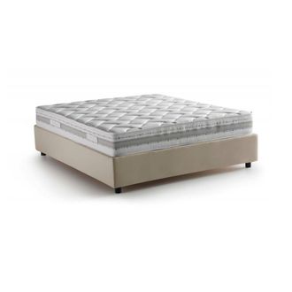 Talamo Italia Talamo Italia Cama Matrimonial Grace, Cama Contenedor Con Revestimiento De Tela, 100% Made In Italy, Apertura Frontal, Con Colch&oacute;n Cm 160x200 Incluido