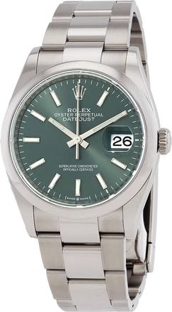 Rolex Datejust 36 Mint Green Dial Automatic Mens Stainless Steel Oyster Watch M126200-0024