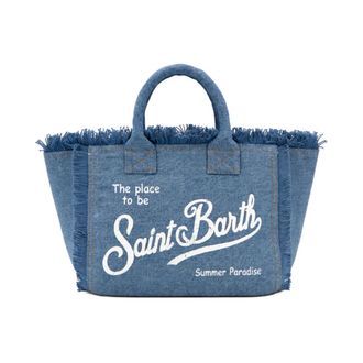 MC2 Saint Barth Tote Bags, female, Blue, Size: ONE SIZE Colette Handbag