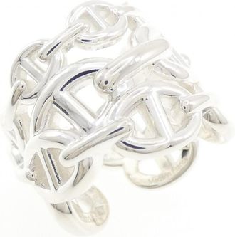 Herm&egrave;s Silver Silver 925 Band Ring (Pre-Owned)
