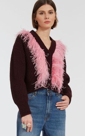 La DoubleJ High Kick Cardigan in Bordeaux Bordeaux at Nordstrom, Size X-Large