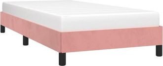 vidaXL Estructura de cama sin colchón terciopelo rosa 90x190 cm Vidaxl