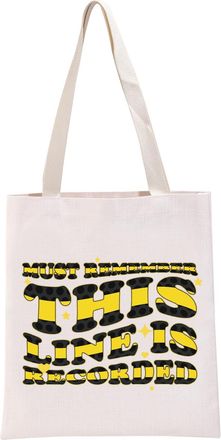Generic PYOUL Future Dispatcher Gift Must Remember This Line Is Recorded Tote Bag Dispatcher Pride Handbag Emergency Dispatcher Gift (This Line Is Recorded T)