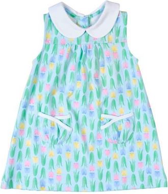 Florence Eiseman Printed Knit Tulip Pocket Dress in Multi at Nordstrom, Size 18M