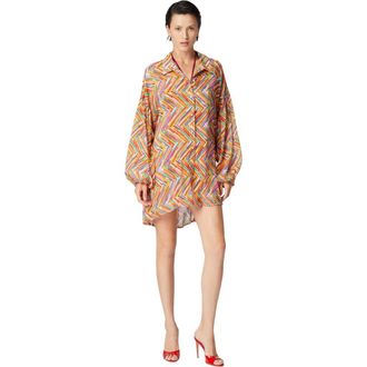 Missoni Oversized Shirt In Printed Cotton And Silk Blend in Multicoloured at Nordstrom, Size Medium