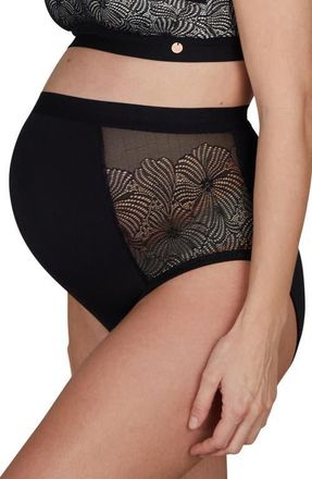 Cache Coeur Maxi maternity panties Dahlia in Black at Nordstrom, Size Medium
