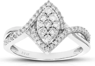 Vir Jewels 1/2 cttw Lab Grown Diamond Ring in Sterling Silver For Women
