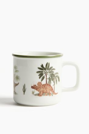 H&M Kinderbecher aus Porzellan - Weiss/Dinosaurier