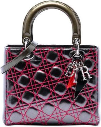 Dior Pre-owned Leather dior-bags - Dames - Vintage Handtas - Grijs - ONE Size - Vintage