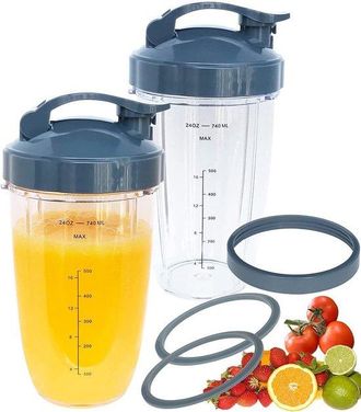 OEM Adecuado Vaso Cuchillas Licuadora Nutribullet: Vaso Grande 946,4 Ml (32 Oz), Frescura Resellable Junta Goma, Licuadoras Nutri Bullet 600 W/900 W