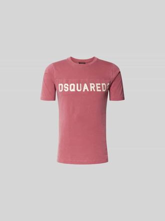 Dsquared2 Slim Fit T-Shirt aus reiner Baumwolle in Hellrot, Gr&ouml;&szlig;e XL