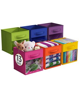 Sorbus 13In 6 Pack Collapsible Fabric Storage Bins