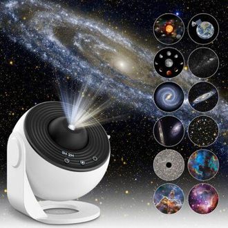 OEM L&aacute;mpara De Noche Realista Con Efecto De Cielo Estrellado, Incluye 12 Discos De Pel&iacute;cula, Proyector De Estrellas Tipo Planetario Y Luz De Ne&oacute;n. Ideal P