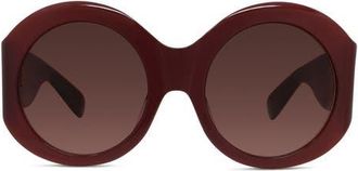 Givenchy Cocoon 56mm Round Sunglasses in Shiny Bordeaux /Gradient at Nordstrom