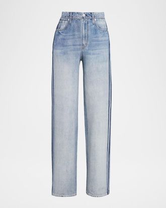 Rag & Bone rb Miramar Terry Wide-Leg Track Jeans