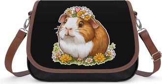 Generic Cute Guinea Pig Crossbody Bags for Women Fashion Leather Shoulder Handbags With Adjustable Strap