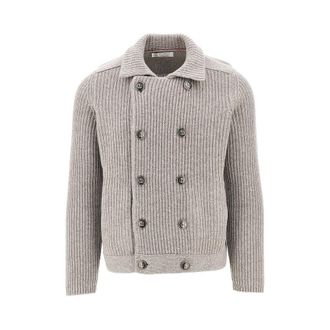 Brunello Cucinelli Cashmere double-breasted cardigan Man 48