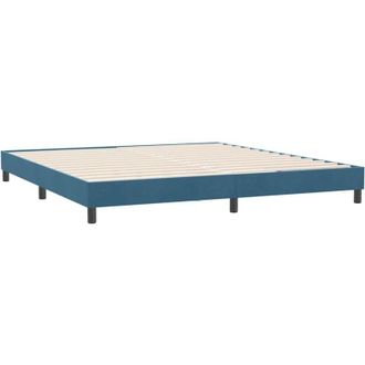 vidaXL Estructura De Cama Sin Colch&oacute;n Terciopelo Azul Oscuro 180x210cm Vidaxl