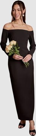 Coast Bardot Maxi Dress in Black at Nordstrom, Size 10