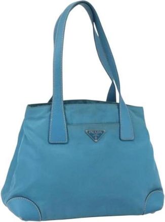 Prada Pre-owned Tote Bags, female, Blue, Size: ONE SIZE Pre-owned Vintage Tote Bag