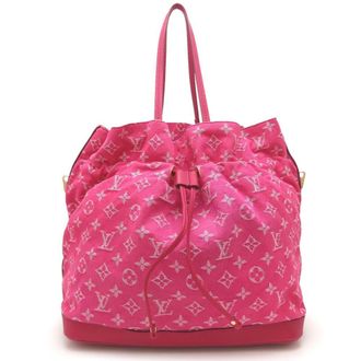 Louis Vuitton Indian Rose Denim Leather Tote Bag (Pre-Owned)