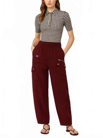 Ganni Twill Suiting Elastic Pants In Port Royale