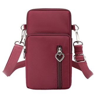 Generic Fashion Solid Color Non Printing Womens Shoulder Handbag Zipper Messenger Bag Mobile Phone Bag Small Shoulder Bags for Women (H, One Size)