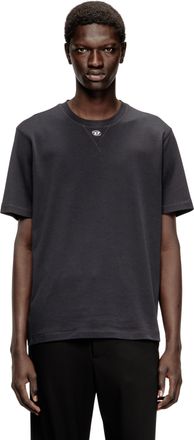 Diesel Regular T-shirt with crew neck and Oval D - T-Shirts - Man - Grey