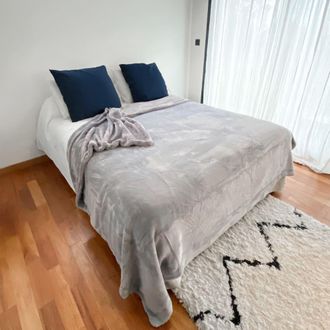 Le Comptoir de la Plage Manta polar Cozy gris claro 220x240cm