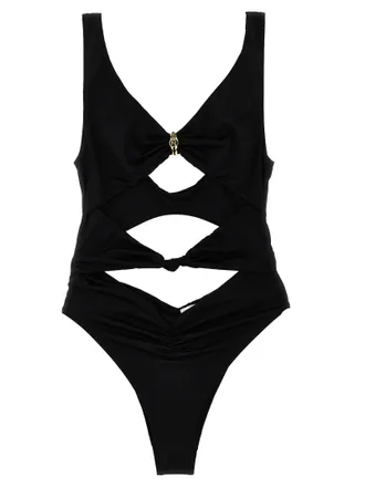 ワンピース水着 ELISABETTA FRANCHI Woman Swimsuit Black CS72B 110 Swimsuit with knots | Elisabetta Franchi