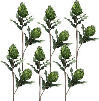 A&B Home Set Of 6 Artificial Artichoke Stem
