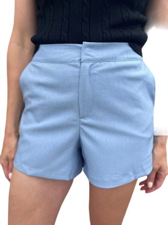 Glam To Town High-Waist Shorts In Sky