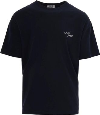A.P.C. T-shirts - Heren - T-shirts - Blauw - L - Katoen - Tops