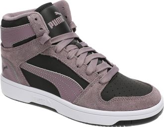 Puma Womens Rebound Layup Mid Shoes Sneaker, Black-plum Jam Ah25, 3.5 UK