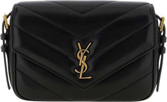 Saint Laurent Black Loulou Small Crossbody Bag