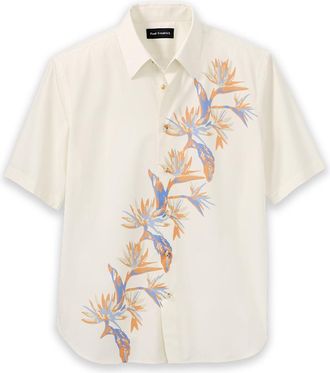 Paul Fredrick Cotton Botanical Casual Shirt