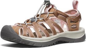 Keen Womens Whisper Closed Toe Sport Sandals, Toasted Coconut/Peach Whip, 6.5