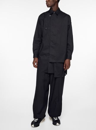 Yohji Yamamoto Mens Box pleating convertible wide-leg pant