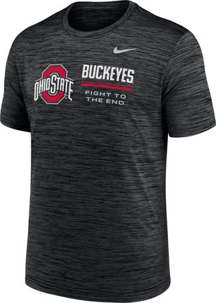 Nike Ohio State Sideline Velocity Nike Mens Dri-FIT College T-Shirt in Black | 02ER00AOH-PCW